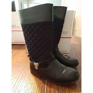 Size 5 Michael Kors Black Nasir 4 Side Zip Boots